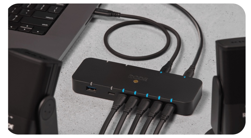 האב 7 חיבורים USB-C עם קורא כרטיסים Rode Hub