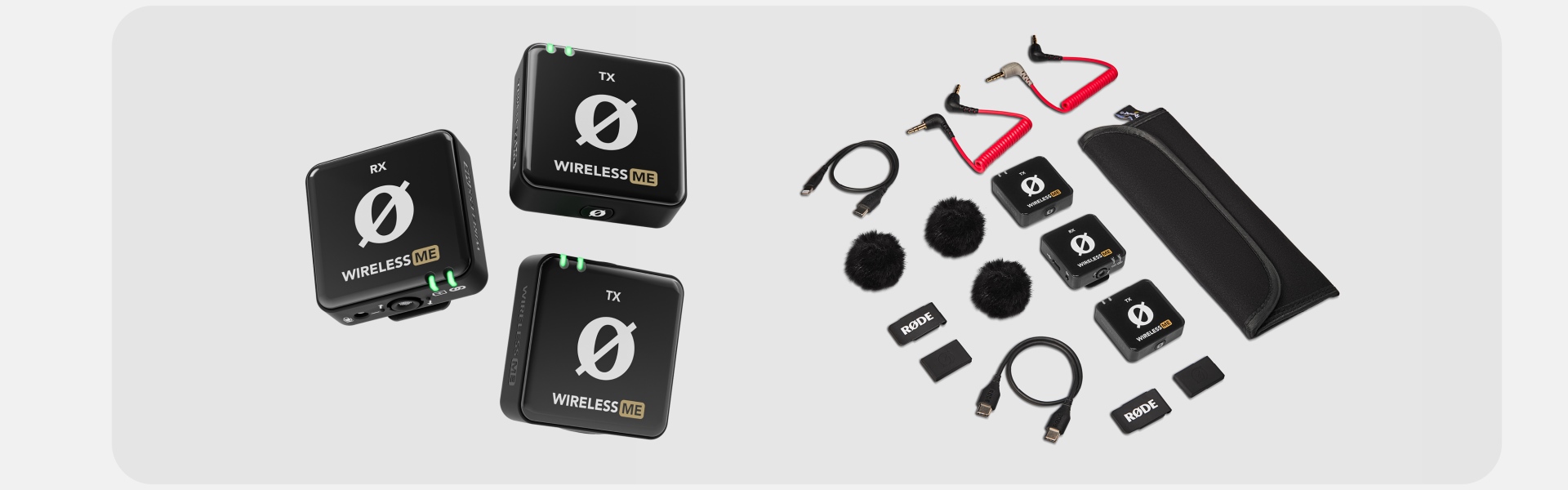 מערכת מיקרופון אלחוטית שני משדרים Wireless ME Dual